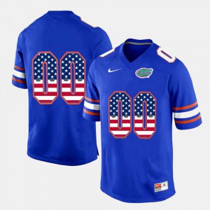 Men Florida #00 Royal Blue US Flag Fashion Customized Jersey 682998-336
