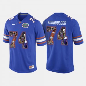 For Men Florida #74 Jack Youngblood Royal Blue College Football Jersey 908409-226