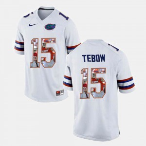 Men Florida #15 Tim Tebow White College Football Jersey 495154-665