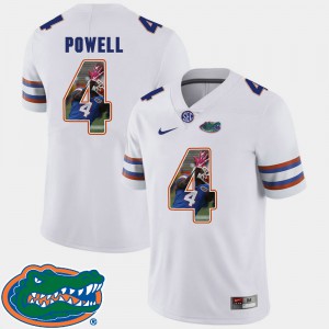 Men's Florida Gators #4 Brandon Powell White Pictorial Fashion Football Jersey 520169-274