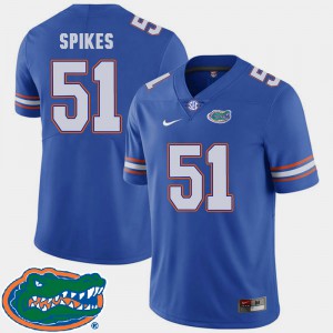 For Men Florida Gators #51 Brandon Spikes Royal College Football 2018 SEC Jersey 276841-873