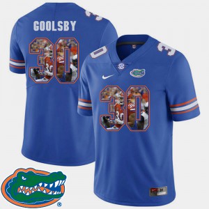 For Men Florida Gator #30 DeAndre Goolsby Royal Pictorial Fashion Football Jersey 878078-760