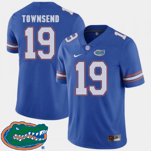 For Men's Florida Gator #19 Johnny Townsend Royal College Football 2018 SEC Jersey 599326-757