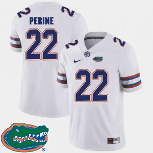 For Men's Gator #22 Lamical Perine White College Football 2018 SEC Jersey 945741-859