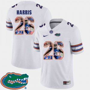 Men Gator #26 Marcell Harris White Pictorial Fashion Football Jersey 430362-148