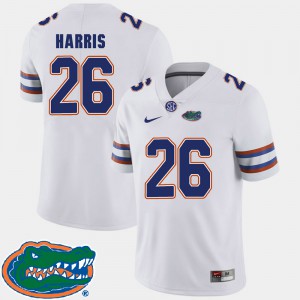 Mens Florida #26 Marcell Harris White College Football 2018 SEC Jersey 425781-550